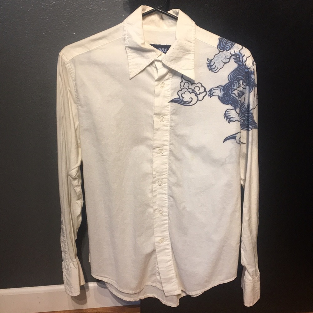 Men's Button Up Shirt w/ Graphic
